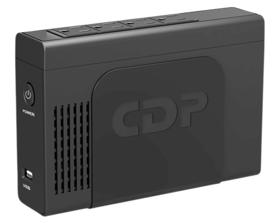 UPS CDP LI-504 500VA-250W LITHIUM BATERY 4 TOMAS 1USB-C NEGRO